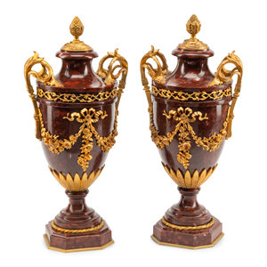 A Pair of Gilt Bronze Mounted Rouge 3520fa