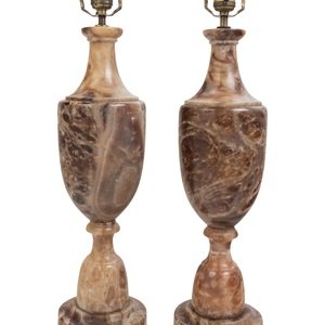A Pair of Italian Alabaster Urns 35210c