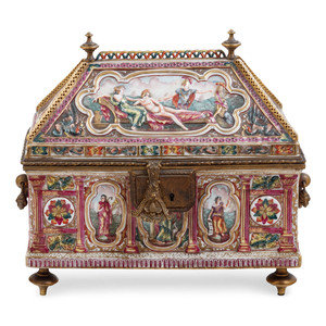 A Capodimonte Porcelain Table Casket
Late