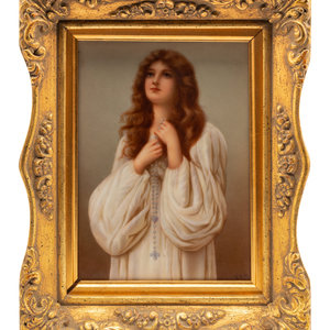 A Continental Porcelain Plaque 19th 35213c