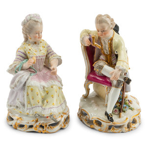 A Pair of Meissen Porcelain Figures
Late