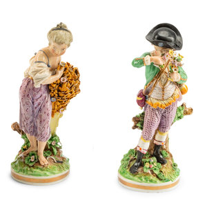 A Pair of Continental Porcelain Figures
19th