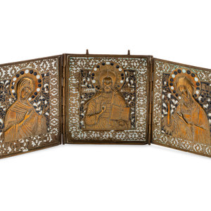 A Byzantine Style Enameled Bronze 352170