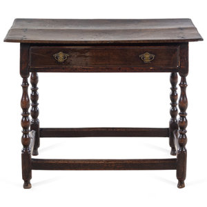 A William and Mary Oak Table Late 35217a