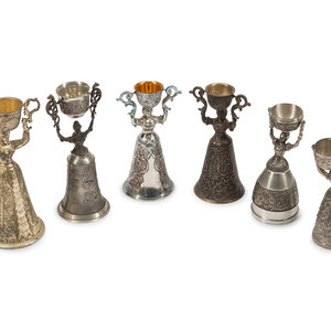 A Group of Six Continental Silver-Plate