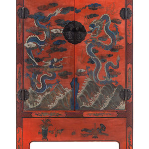 A Chinese Export Lacquer Cabinet 20th 3521d4