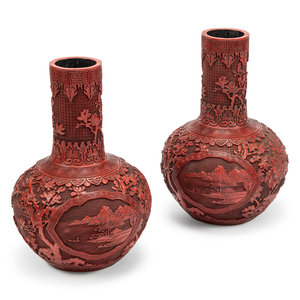 A Pair of Chinese Export Carved