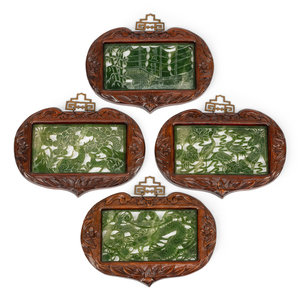 A Set of Four Chinese Export Framed