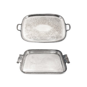 Two Silverplated Rounded Rectangular 352311