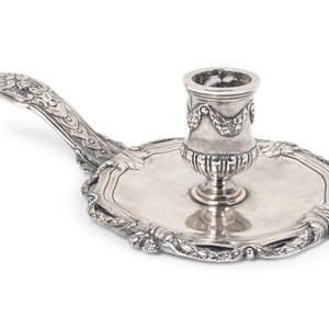 A French Silver Chamberstick LEON 35230f