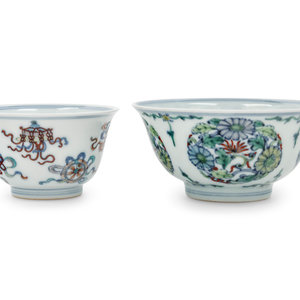 Two Chinese Doucai Porcelain Cups
the