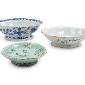 Three Chinese Porcelain Offering