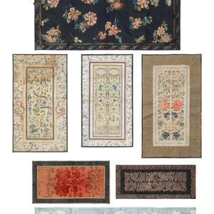 Seven Chinese Embroidered and Woven