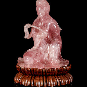 A Chinese Rose Quartz Figure of 3523fc