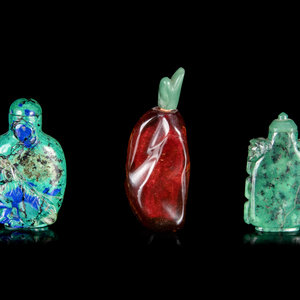 Three Chinese Snuff Bottles
comprising