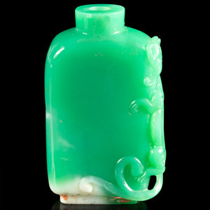 A Chinese Green Glass Chilong  352413