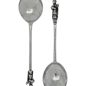 Two George II Silver Apostle Spoons
London,