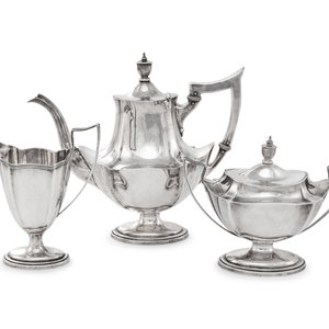 An American Silver Three-Piece Tea Service
Gorham