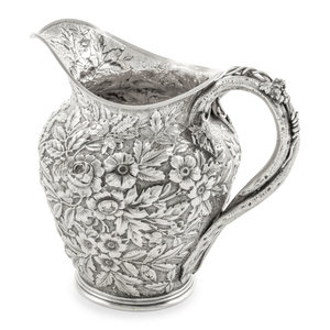 An American Silver Repousse Pitcher Likely 3524a6