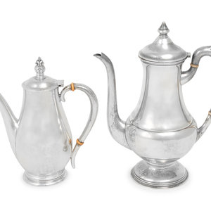 Two American Silver Teapots International 3524b0