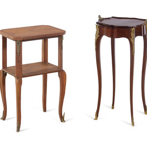 Two Gilt Metal Mounted End Tables
20th