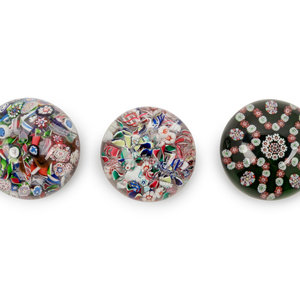 Three Glass Paperweights
Width
