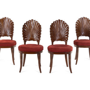 A Set of Four Side Chairs 
20th