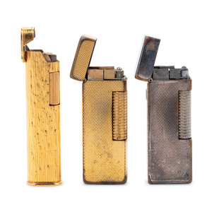 A Group of Three Dunhill Lighters
comprising