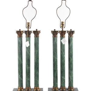 A Pair of Faux Marble Column Form 35251c