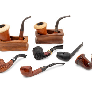 A Collection of Seven Smoking Pipes 19th 352515