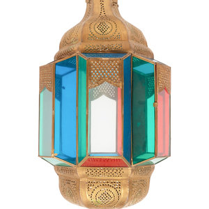 A Pierced Metal Middle Eastern Lantern
20th