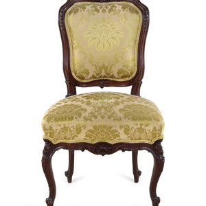 A Louis XV Carved Walnut Side Chair 18th 352544