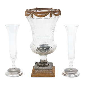 Three Continental Glass Vases
19th