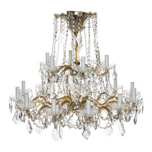 A Neoclassical Cut Glass Eighteen-Light