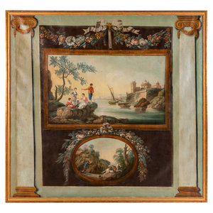 Ten French Painted Canvas Panels