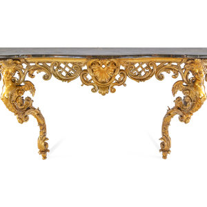 A Louis XV Style Carved Giltwood