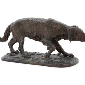 Pierre-Jules Mêne (French, 1810-1879)
Hound
bronze
signed