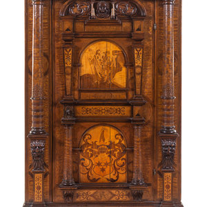 An Italian Baroque Walnut and Marquetry