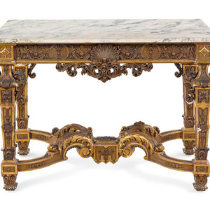 An Italian Carved Giltwood Marble Top 352632