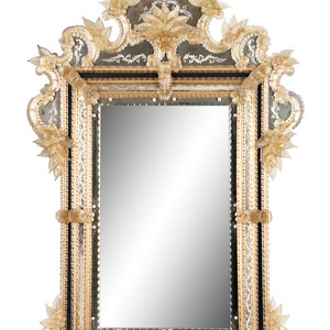 A Venetian Molded Glass Mirror Late 352639