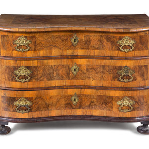 A Continental Burl Walnut Chest