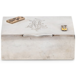 A Russian Silver Table Top Cigarette 352671
