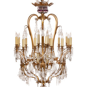 A Continental Gilt Metal and Glass 35266b