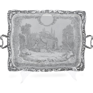 A French Silver Tray Fray Fils  3526a1