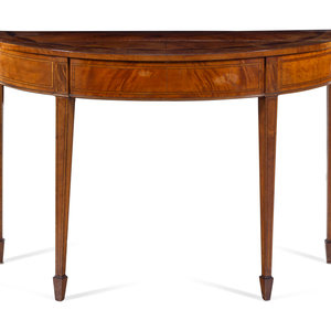 A George III Satinwood and Marquetry