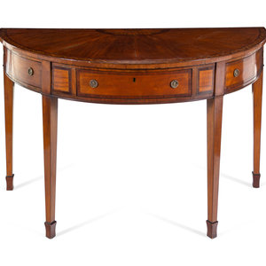A George III Satinwood and Marquetry