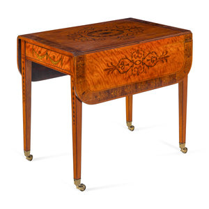 A George III Satinwood and Marquetry 3526cb