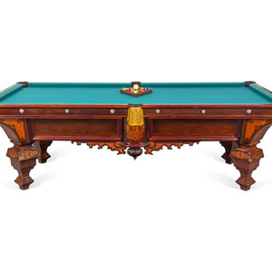 A Brunswick-Balke Inlaid Rosewood Billiards