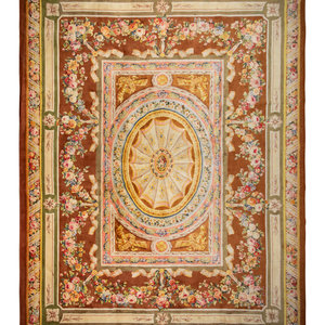 A French Aubusson Style Wool Rug Mid 20th 35272d