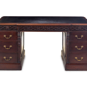 A Chinese Chippendale Style Mahogany